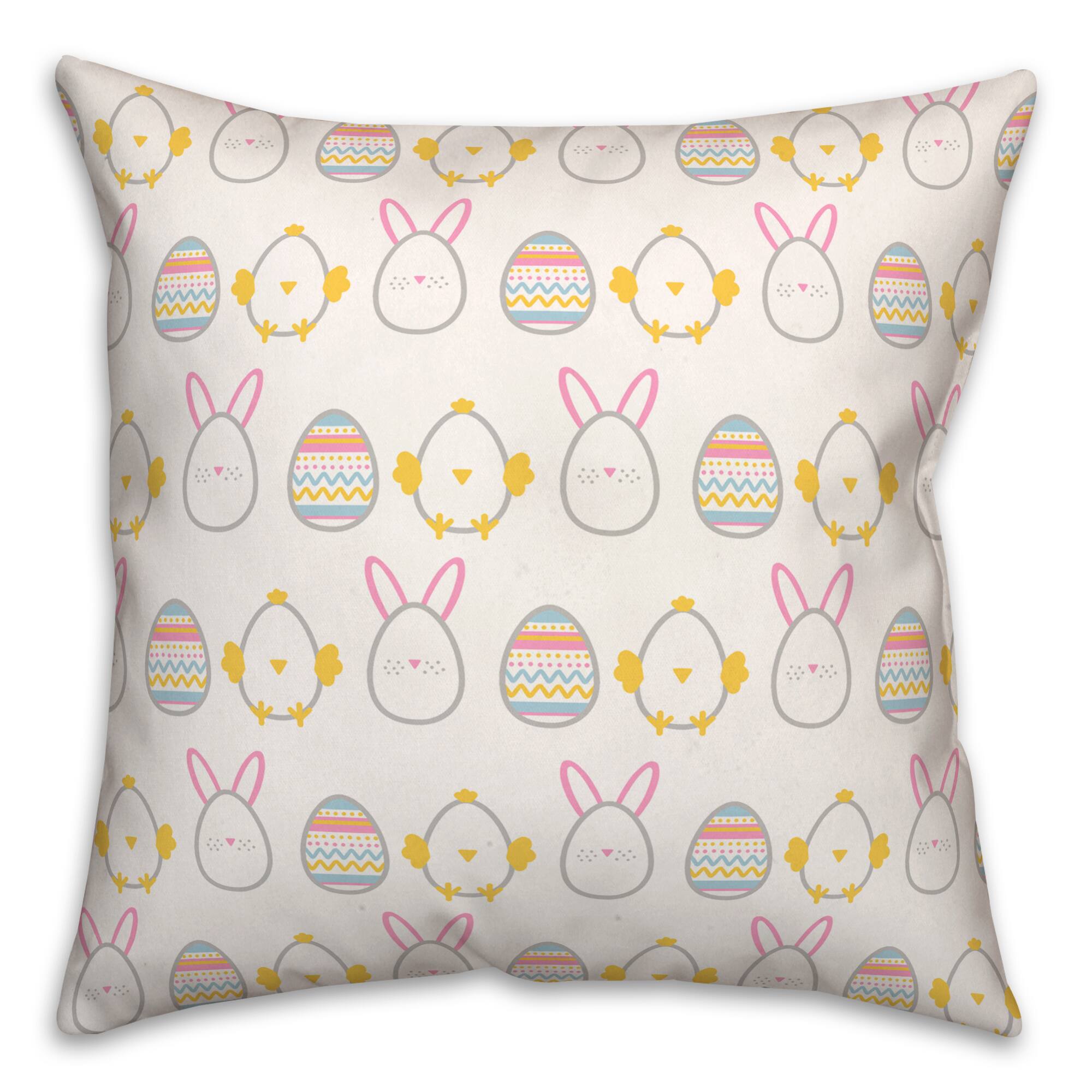 Easter Egg Disguises 18" x 18" Throw Pillow